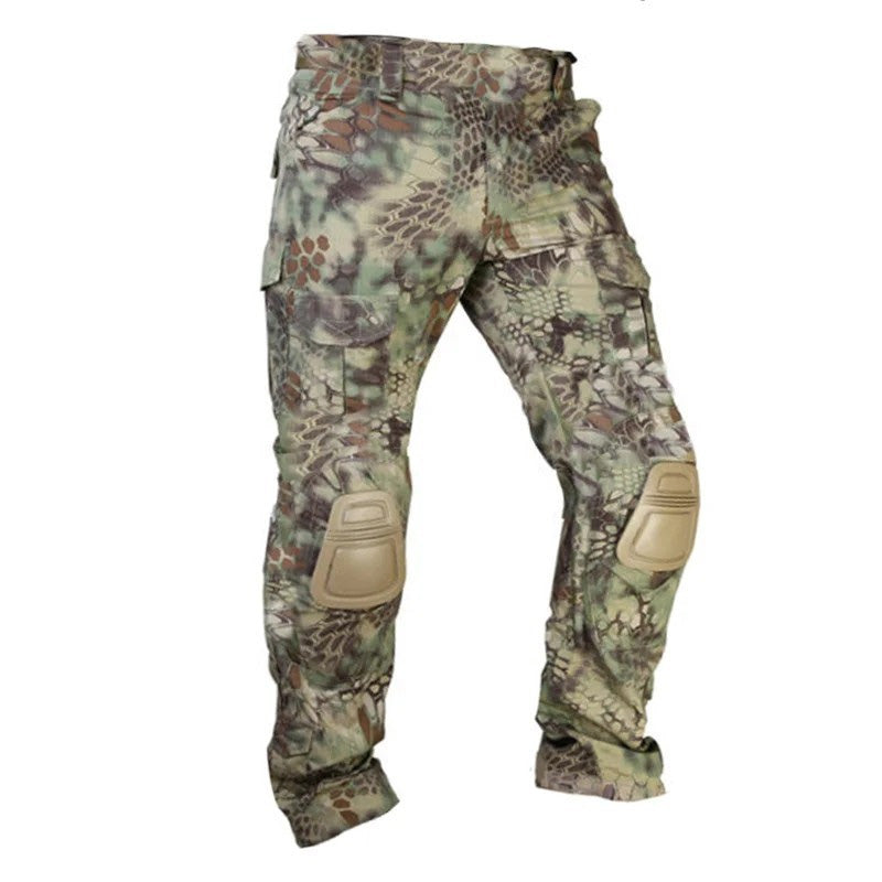Herren Multicam Tactical Kampfhose Mit Knieschützern – Robuste Cargo Hose