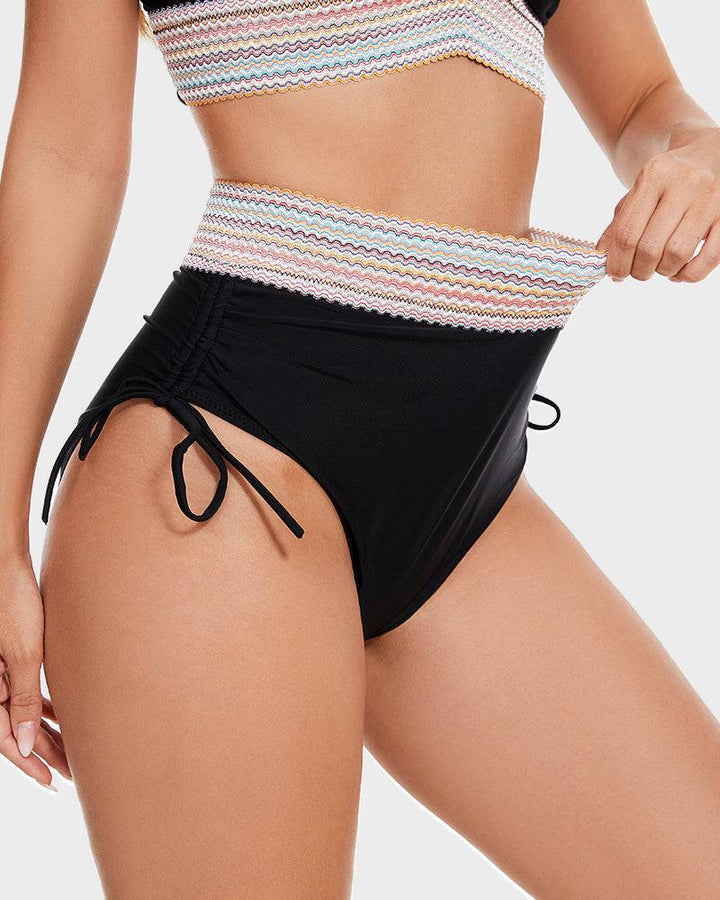 Shaping High-Waist Bikini Bottom – Tummy Control & Comfort