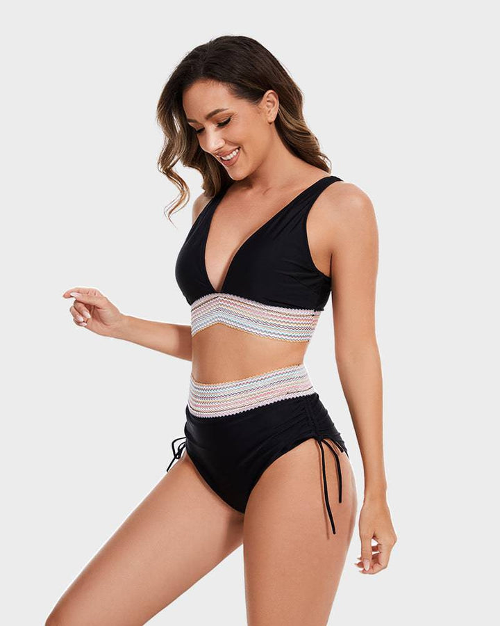 Shaping High-Waist Bikini Bottom – Tummy Control & Comfort