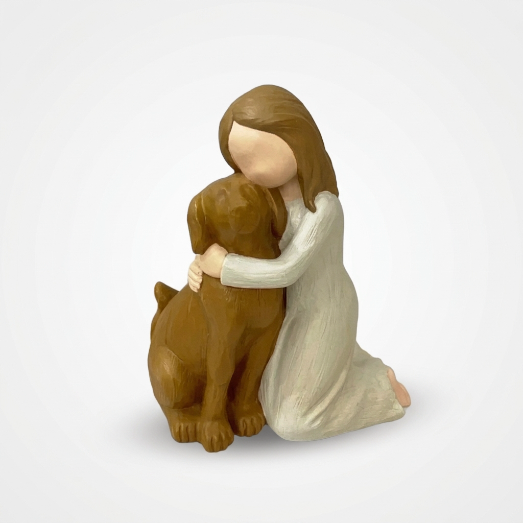 Everpaw Erinnerungsfigur Mädchen mit Hund aus Resin