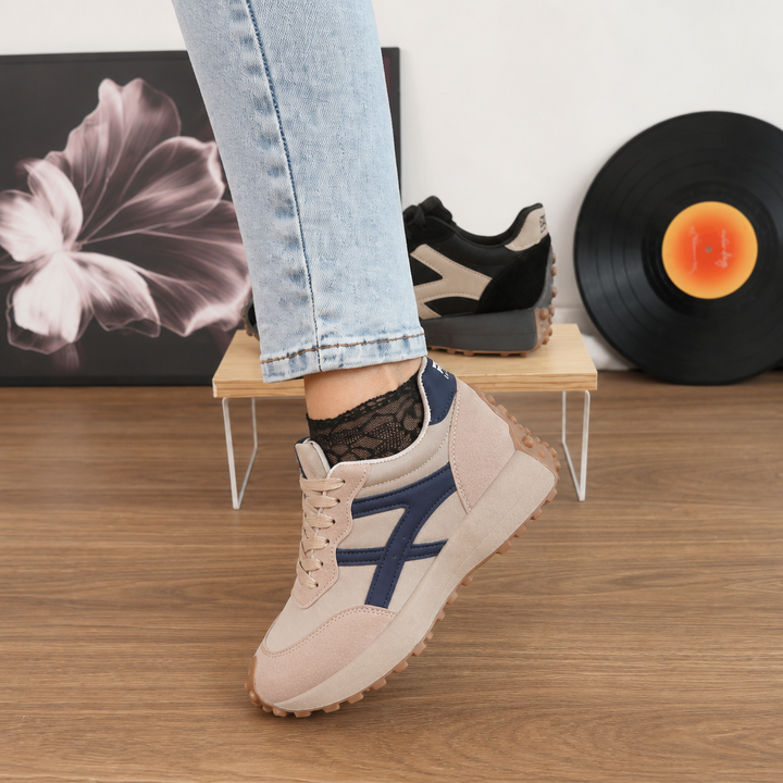 Damen Plateau Sneakers Rutschfest