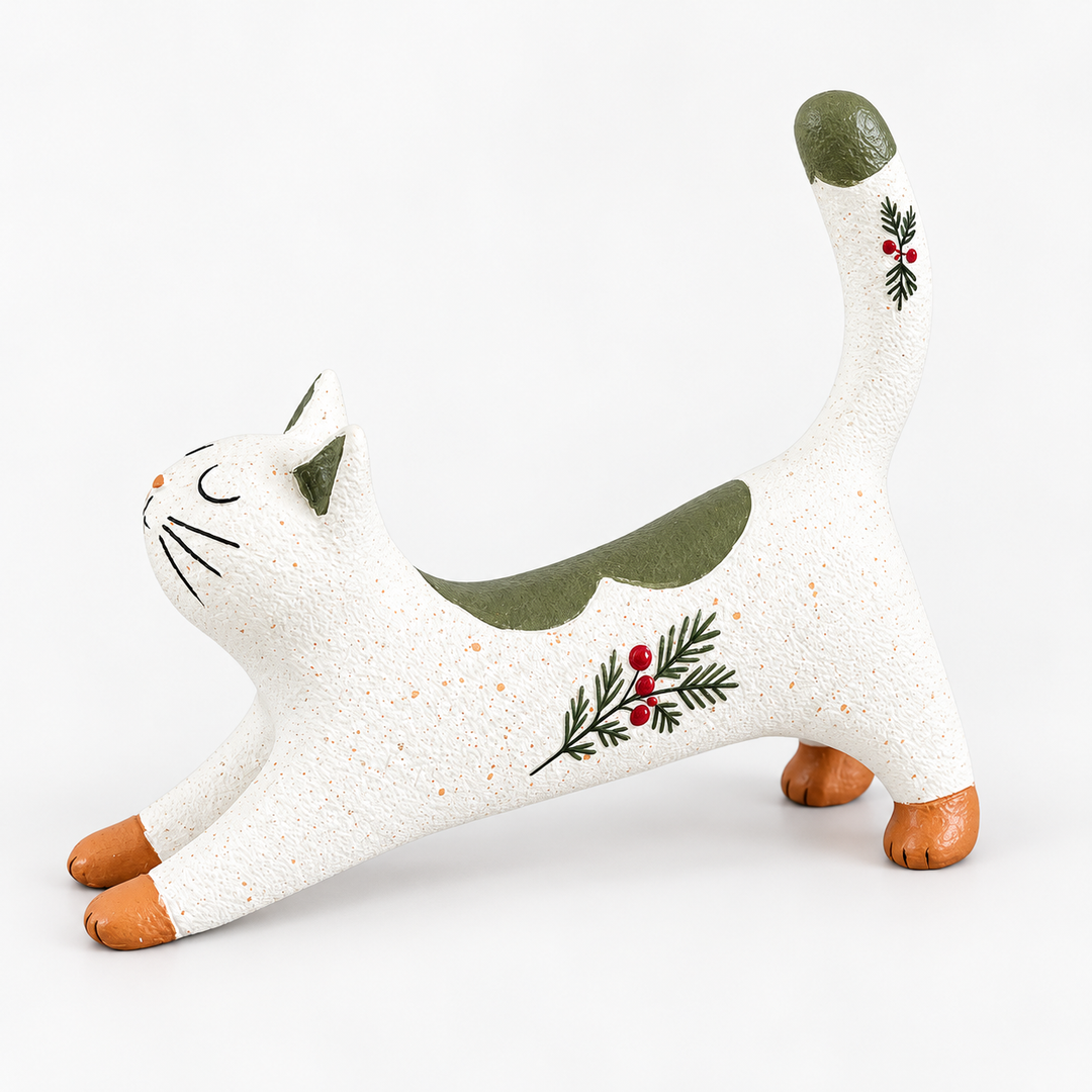 Holly Hound Dackel-Weihnachtsfigur aus Resin