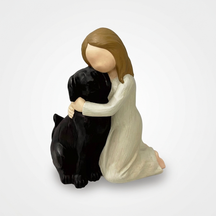 Everpaw Erinnerungsfigur Mädchen mit Hund aus Resin