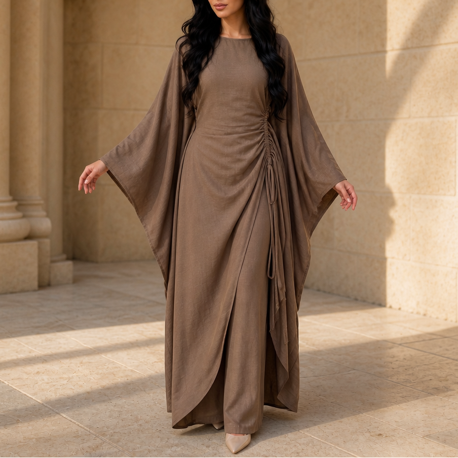 Elara | Zweiteiler mit Fledermausärmel-Kaftan und Hose