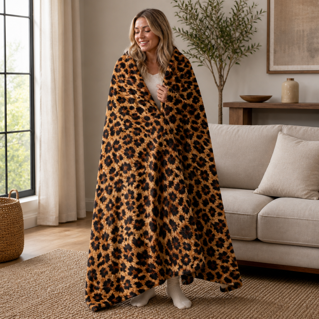 Decke Leopardenmuster Polyester