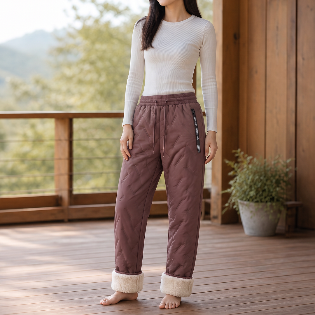Damen Thermohose Fleece-Gefüttert Wasserabweisend
