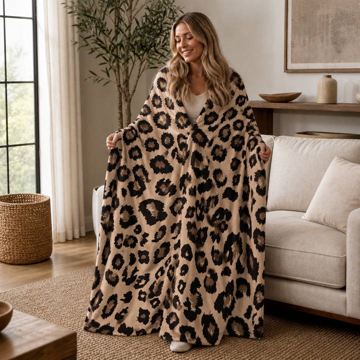 Decke Leopardenmuster Polyester