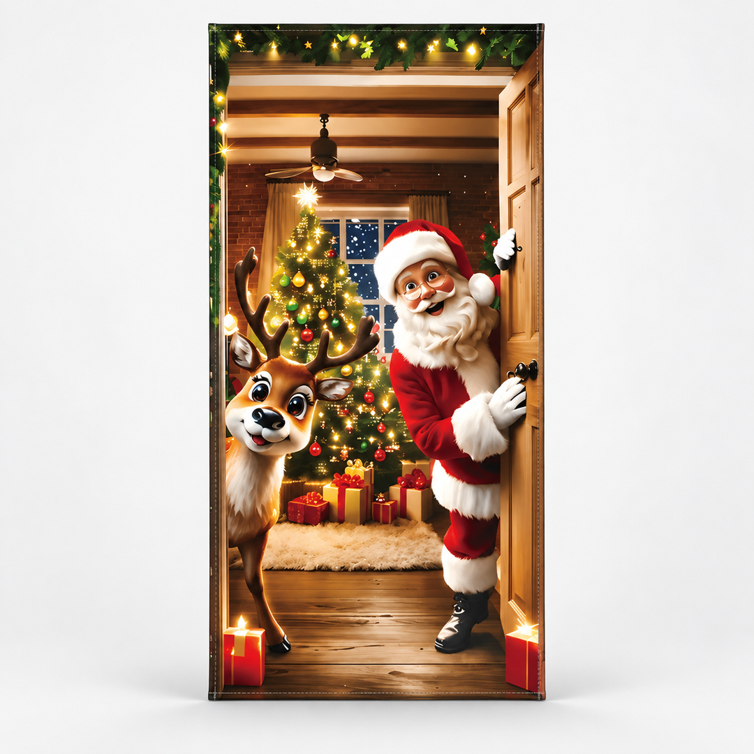 SantaScene Weihnachts-Türbild für Standardtüren