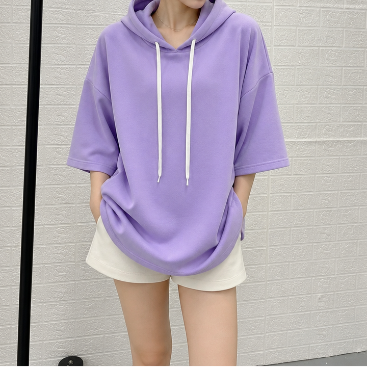 Layerly | Damen 3/4-Arm Hoodie mit Kordelzug