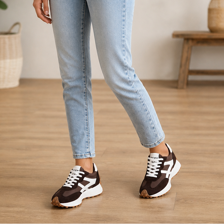 Damen Plateau Sneakers Rutschfest