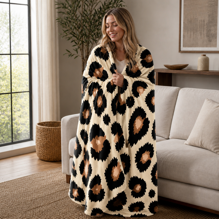 Decke Leopardenmuster Polyester