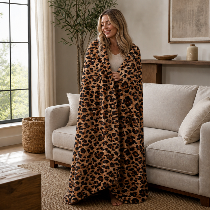 Decke Leopardenmuster Polyester