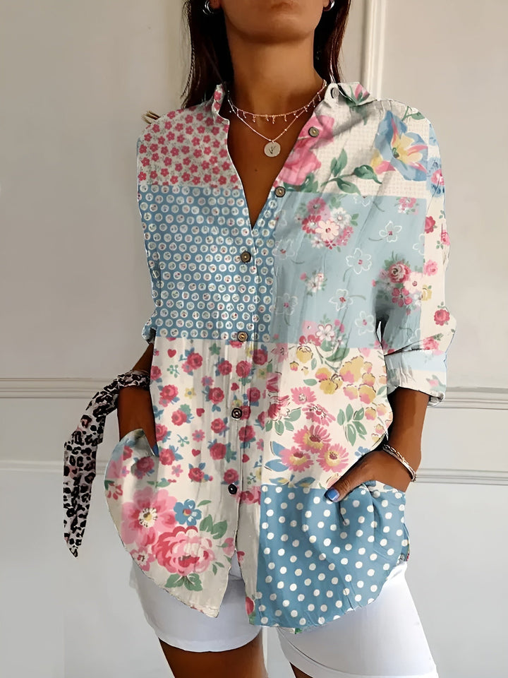 Women's Long Sleeve Button-Down Shirt – Classic & Elegant