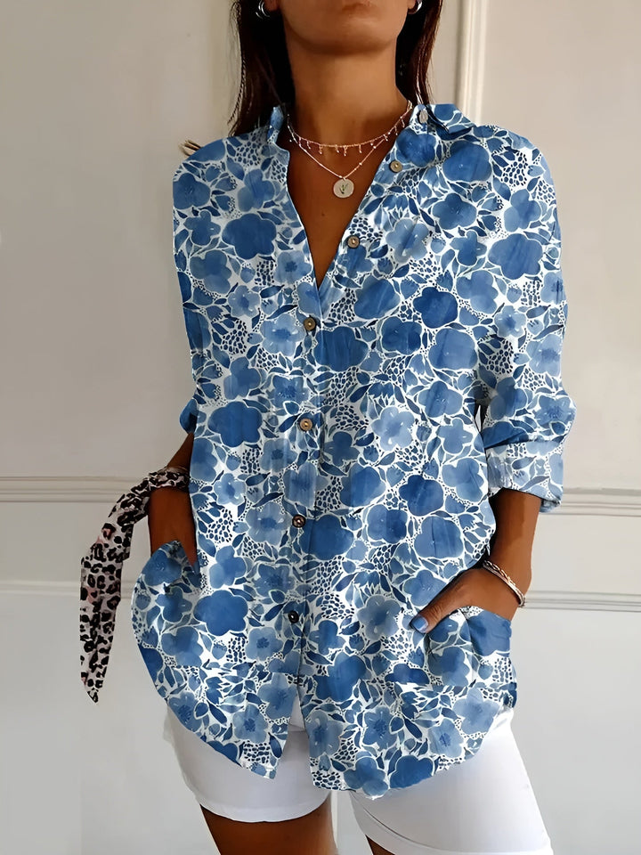 Women's Long Sleeve Button-Down Shirt – Classic & Elegant