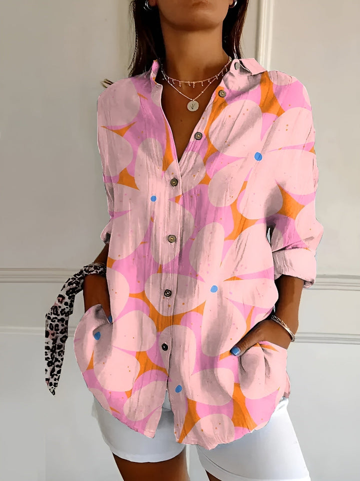 Women's Long Sleeve Button-Down Shirt – Classic & Elegant