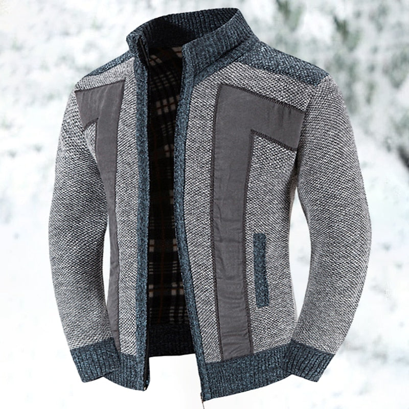 Damen Zip-Cardigan strukturiert mit Seitentaschen